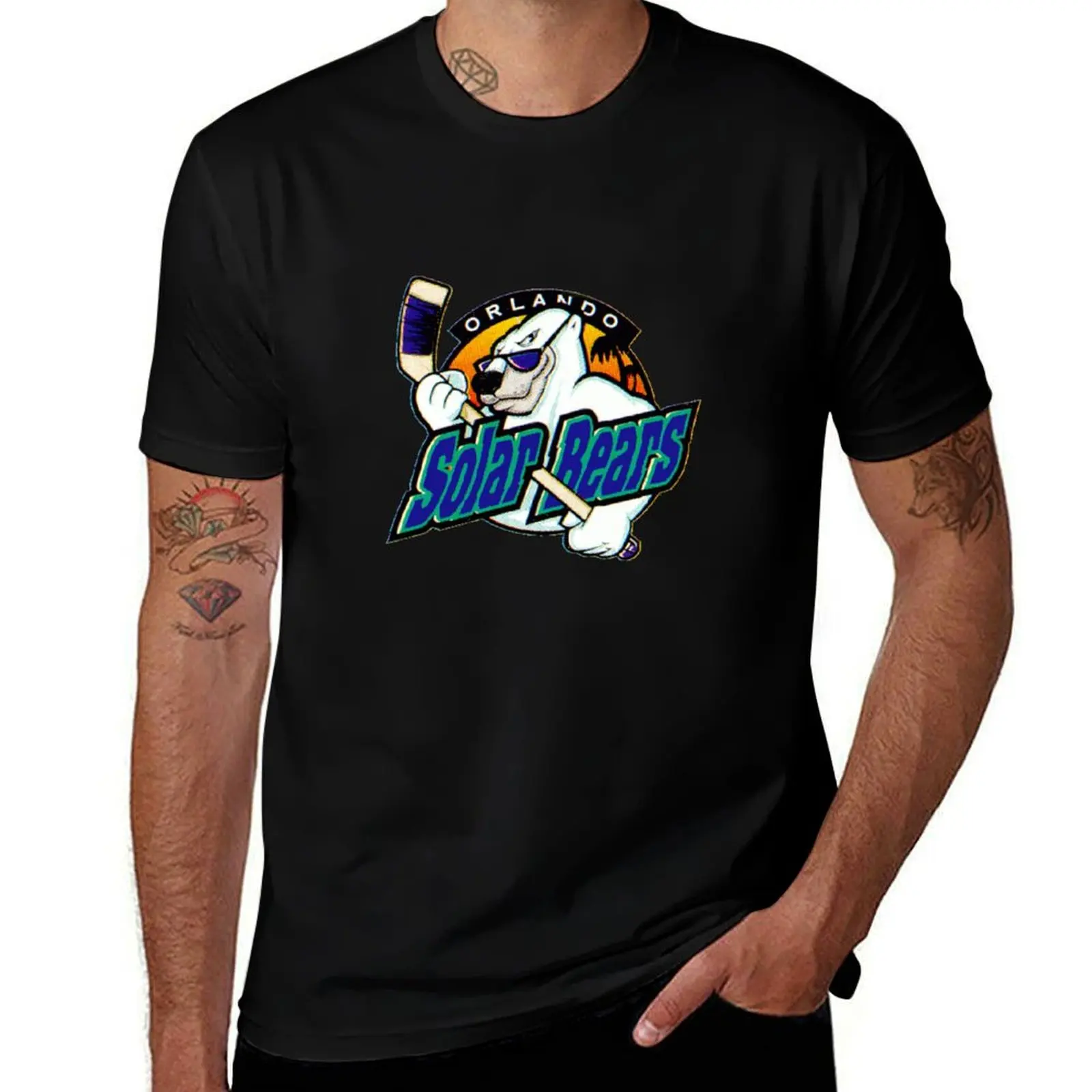 Orlando Solar Bears Hockey T-Shirt Daily Wear Plain Short Sleeve Shirt T-Shirt