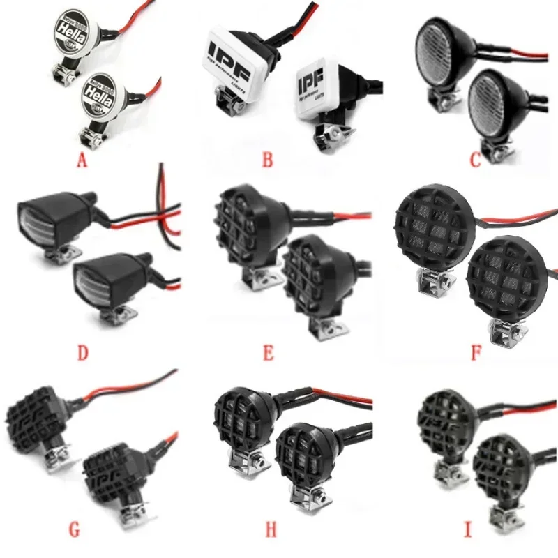 레트로 원형 지붕 조명, 크로스 컨트리 서치라이트 헤드라이트, 프론트 범퍼 스포트라이트, 1/10 시뮬레이션 RC카 Trx4 Trx6, 18-20mm