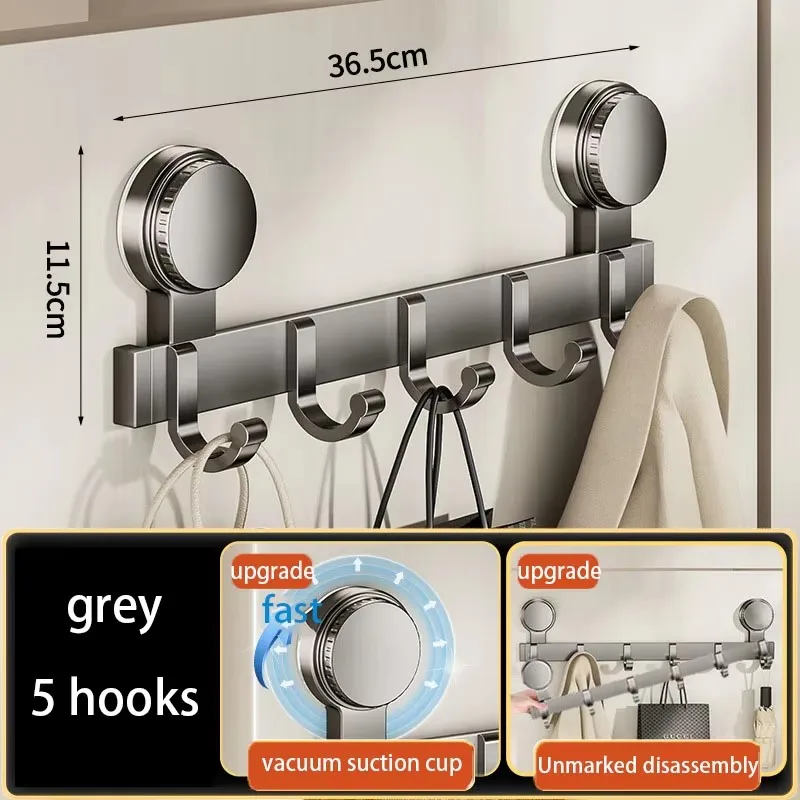 Cintre de porte d'entrée, support de rangement, crochet arrière de porte à ventouse sans poinçonnage, crochet adhésif puissant, crochet porteur solide