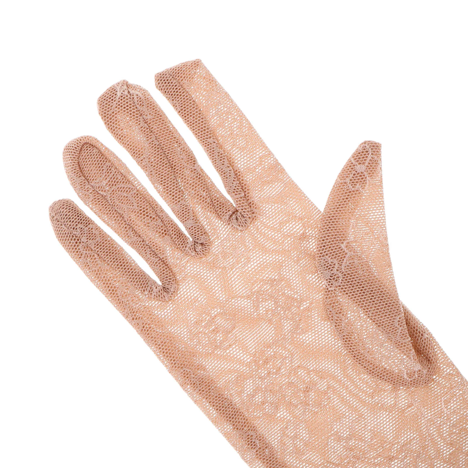 1 par de guantes cortos de malla transpirable, manoplas elegantes a la moda de verano, guantes para vestido de novia, guantes de encaje transpirables para mujer
