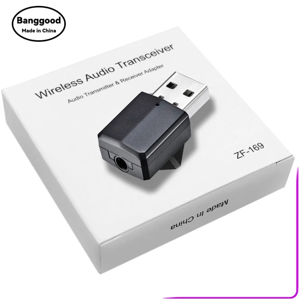 

5.0 Wireless Bluetooth Audio Receiver Transmitter USB 2-in-1 TV Computer Adapter ZF-169 New
