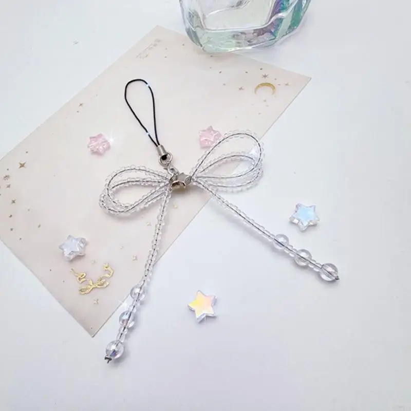 Y4ue star charm phone y2k телефон Charm Charm Glaze Bead Knot Keyring Women