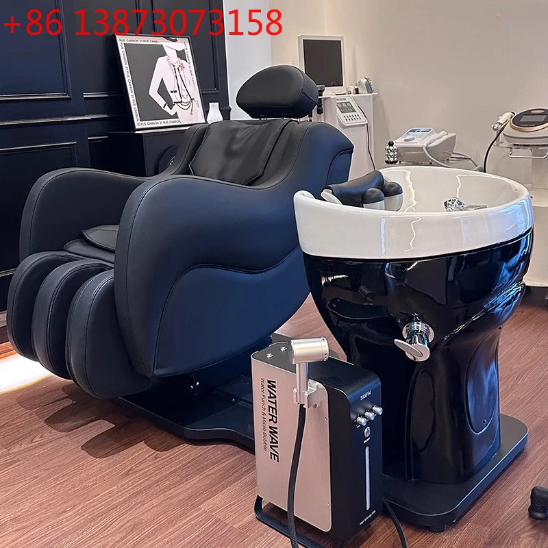 

Интеллектуальный электрический массажный шампунь для лечения волос, кресло для ухода за кожей головы, многофункциональное вращающееся встроенное массажное промывочное кресло