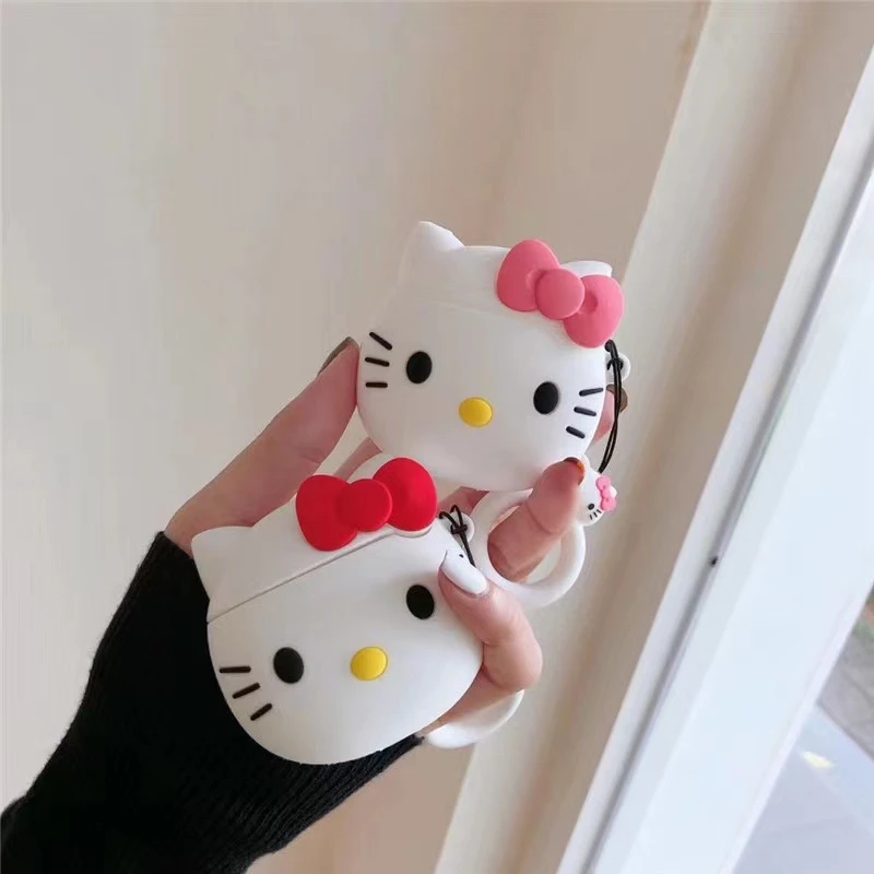 Cute hellobyke adatto per AirPods custodia per auricolari Bluetooth Wireless Apple custodia protettiva per cartoni animati in Silicone 1/2/Pro