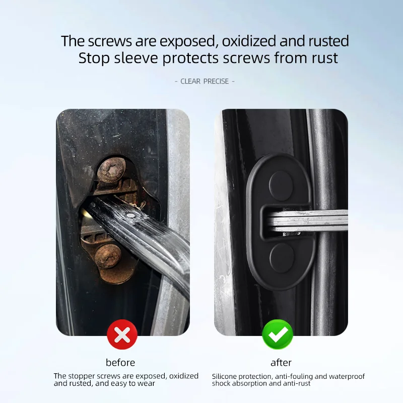 silicone car door limiter protective cover Fob For Audi A6L A7 A3 A4L door anti rust limiter protective cover car modification