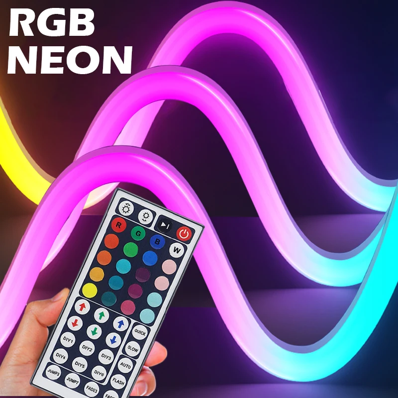 Flexible Silicone LED Neon Strip, IP65 Waterproof Design, Ideal for Indoor Home, Bedroom & Kitchen Decoration