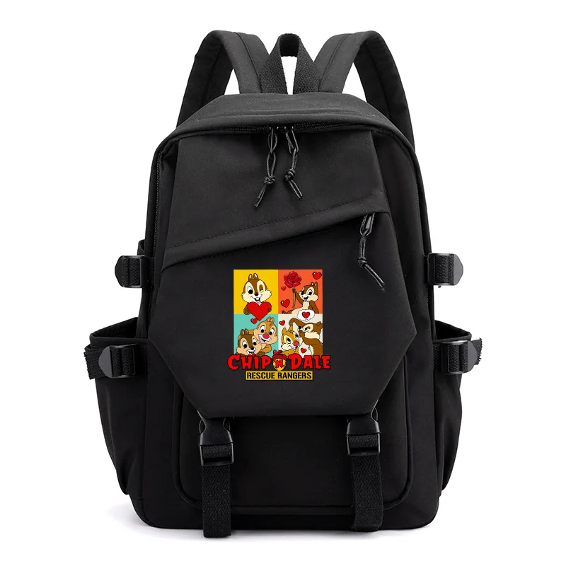 Disney Chip n Dale Boys Girls Backpacks Teenager Student Backpack Women Rucksack School Bags Travel Bag Mochila