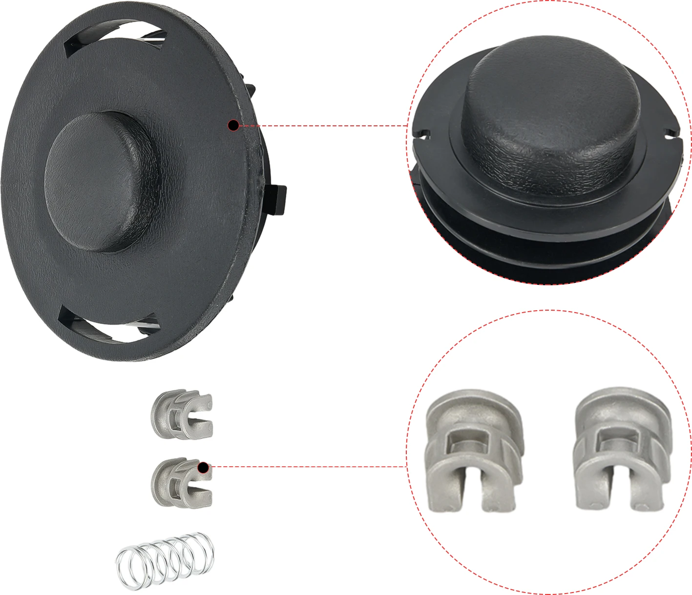 Trimmer Head Spool Parts RX110/120/130 Replacement Home Kit Mower 1 Set String Trimmer 25-2 Accessories Components