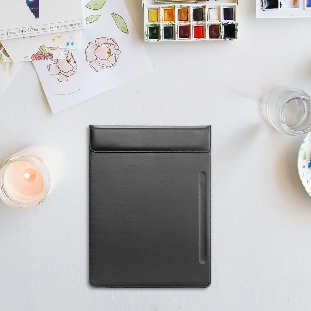 

Magnetic Suction Clipboard A4 Size Portable Writing Board with Pen Holder Multi-Purpose File Folder Board for Office School