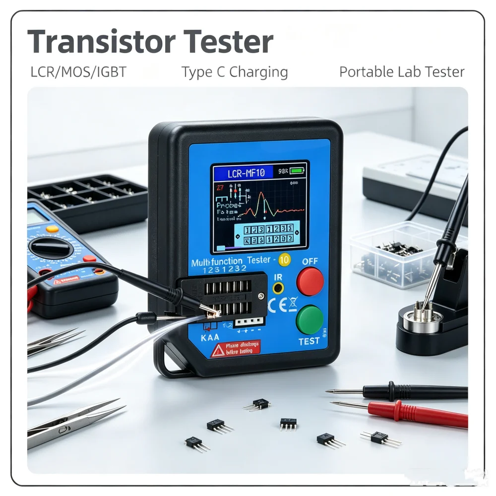 LCR-MF10 high-precision 128 * 160 TFT Display Multi-meter Transistor Tester Diode Triode Capacitor Resistor Test Meter Type C