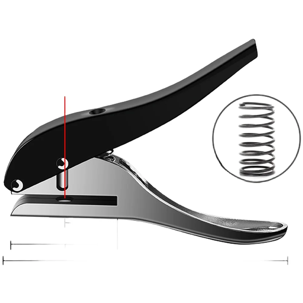 

8mm Heavy Duty Punching Pliers With Counterbore Bit And Stopper Round Single Hole Punch For ID Cards Cards Photos Edge Banding