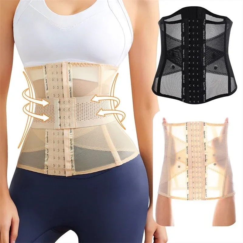 Invisible Double Belt Corset Summer Shaping Underwear Slimming Sheath Woman Flat Belly Waist Trainer Body Shaper Shapewear Women