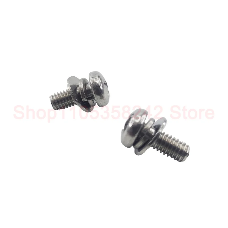 2-30Pc M2 M2.5 M3 M4 M5 M6 M8 304 Stainless Steel GB9074.8 Round Phillips Pan Head Screw Flat Washer Spring Gasket Assemble Bolt