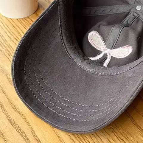 الحلو Bowknot البيسبول القطن قابل للتعديل Snapback قبعة ربيع الخريف التطريز المرأة قبعة في الهواء الطلق عادية قبعة الشمس أقنعة قبعة #2