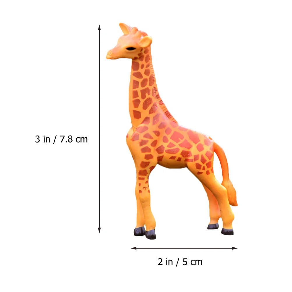 

2pcs Animal Figurines Resin Giraffe Miniature Garden Decor For Lawn Yard Balcony Micro Landscape Ornament Outdoor Decoration