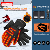 HEROBIKER Winter Thermal Heated Gloves Winter Warm Skiing Snowboarding Hunting Fishing Waterproof Heated Rechargeable Gloves
