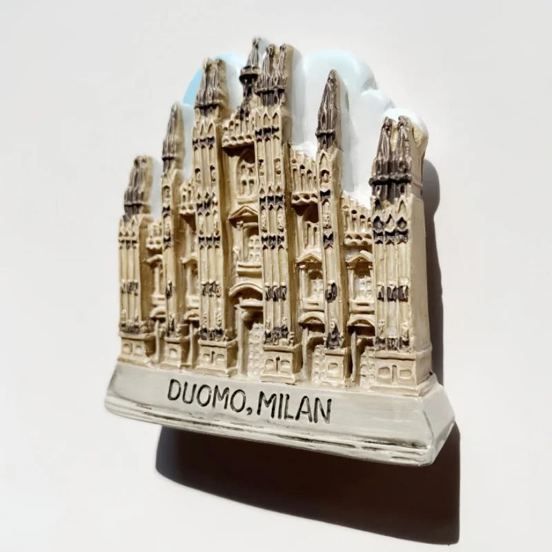 ميلانو، إيطاليا، ثلاثية الأبعاد الإبداعية، العمارة الكنيسة، الهدايا التذكارية السياحية، اللوحات المصنوعة يدوياً، الملصقات المغناطيسية الزخرفية