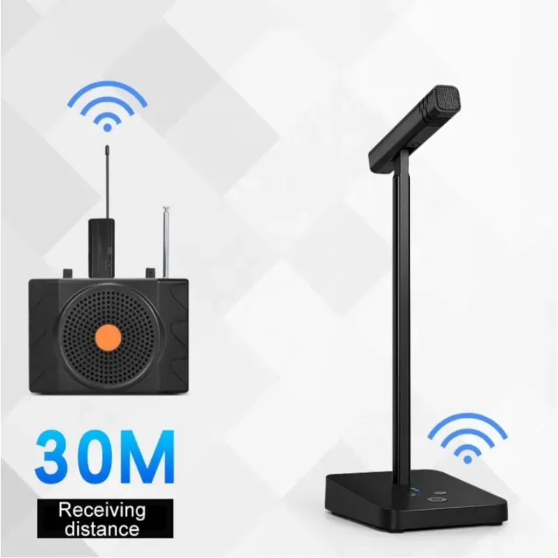 Microfono per conferenze wireless da palco, marsupio portatile, microfono, cuffia lavalier HY27