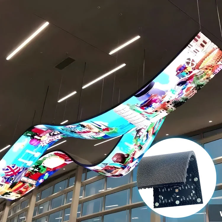 

hit productCustom High Definition Indoor Curved Full Color Naked Eye Immersive Magnetic Soft Flexible Playground Art Led Display