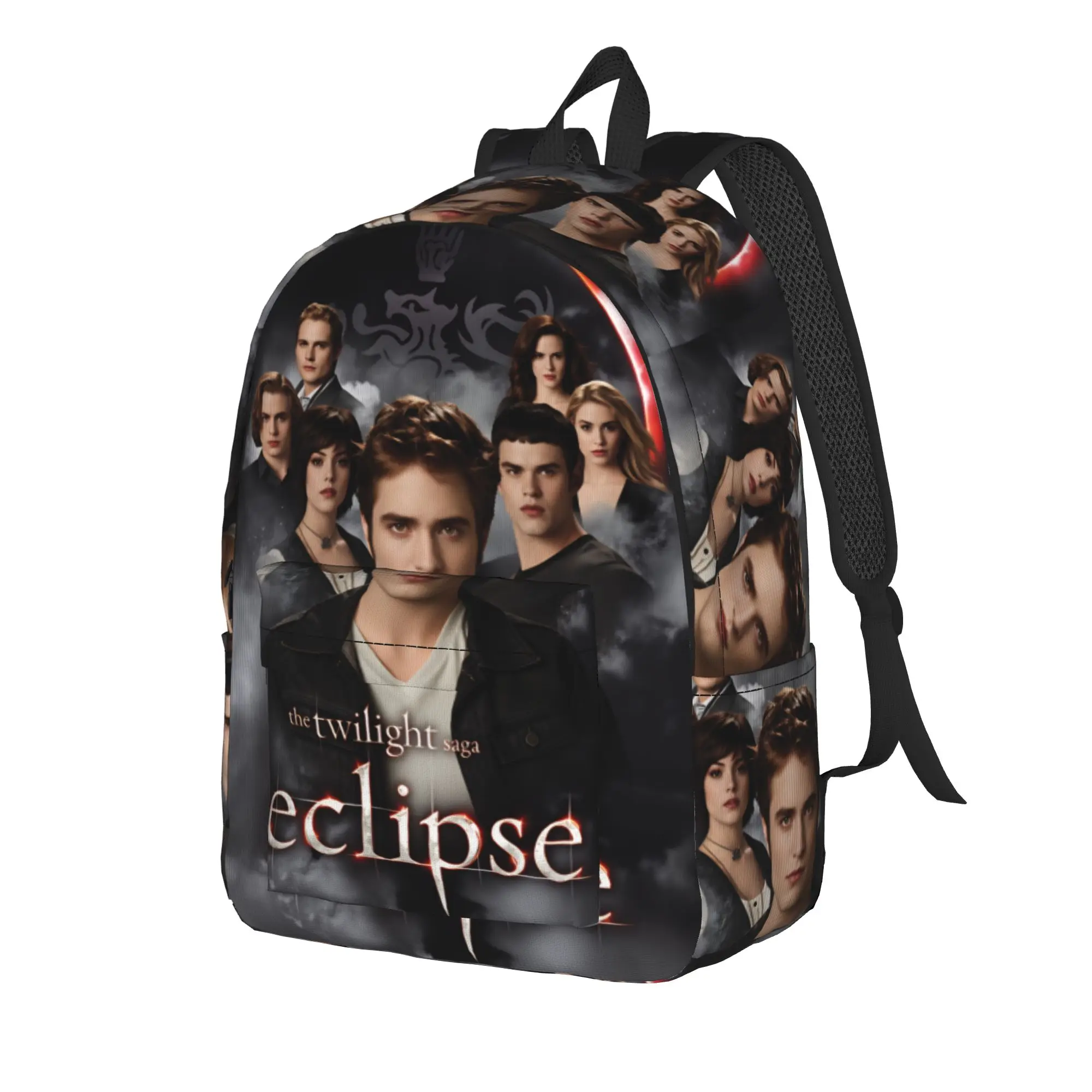 Decor Edward Backpack Student Unisex The Twilight Saga Lightweight Backpacks Polyester Funny High School Bags Outdoor Rucksack
