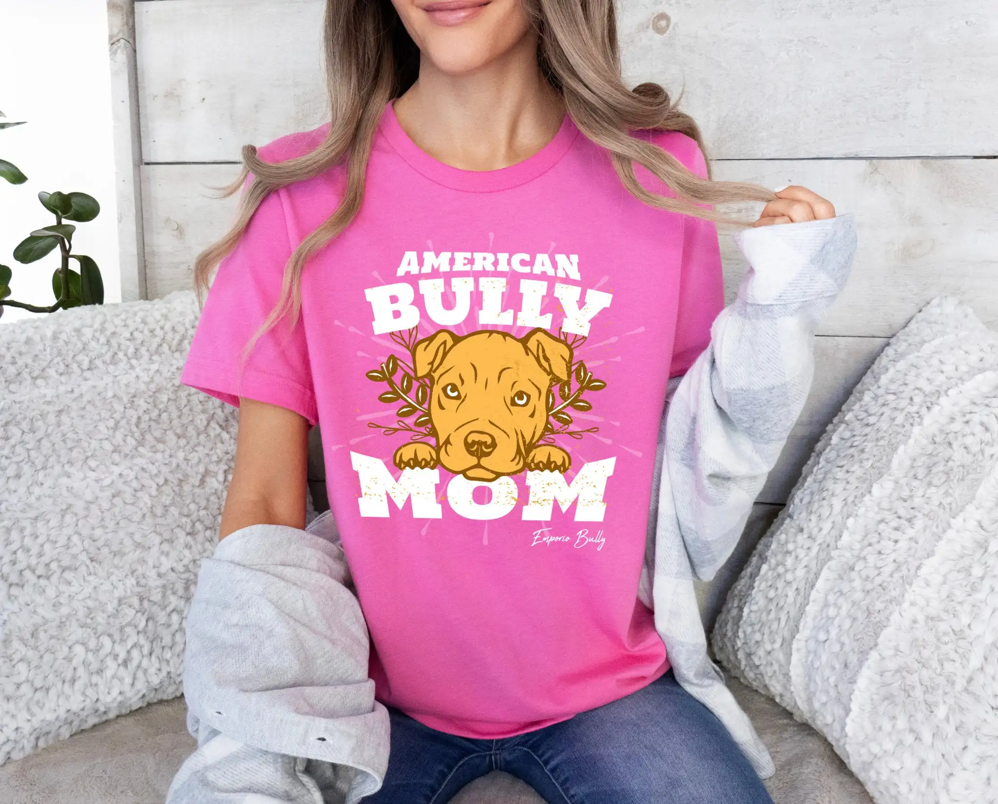 American Bully T shirt Dog Lover Pitbull Mom