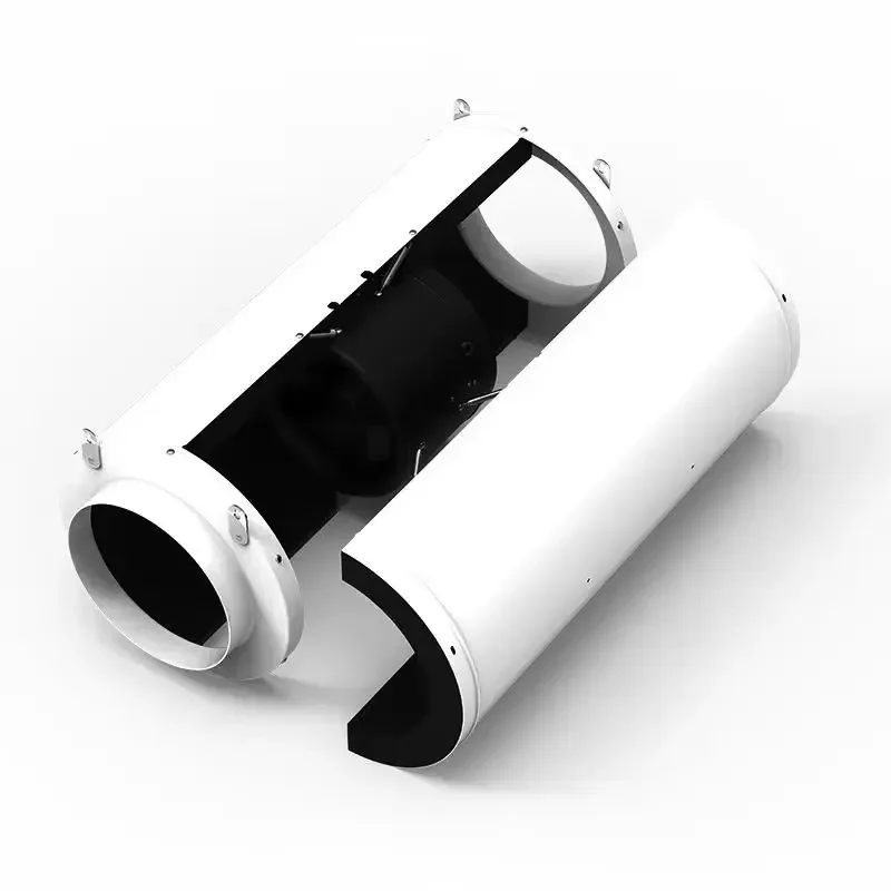 Silent 6 Inch Duct Axial Fan Ball Bearing Electric Power Source Plastic Blade 40W ODM OEM