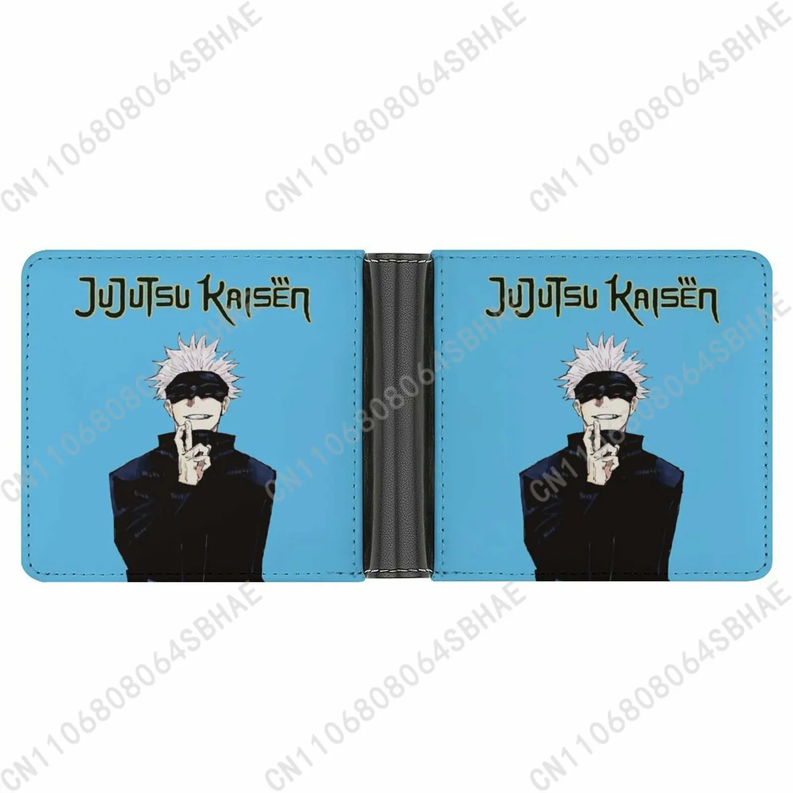 

Jujutsu Kaisen Trendy Leather Wallet Teenage Girls Boys Personalized Slim Credit Card Holder Small Purse School Daily Use
