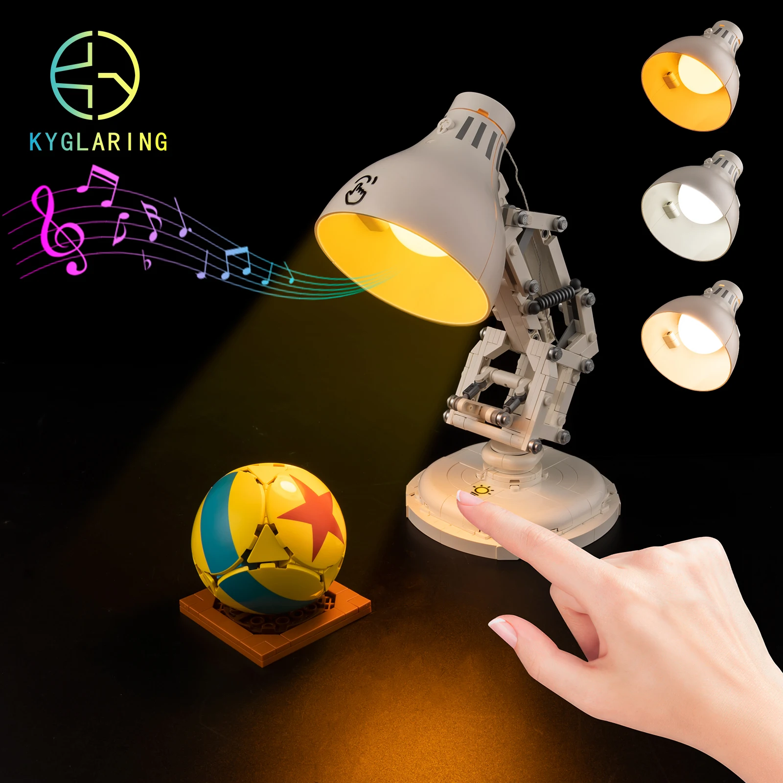 Kyglaring Kit d'éclairage LED adapté pour Pixar Luxo Jr. 21357 blocs de construction lampe décorative non inclus bâtiment