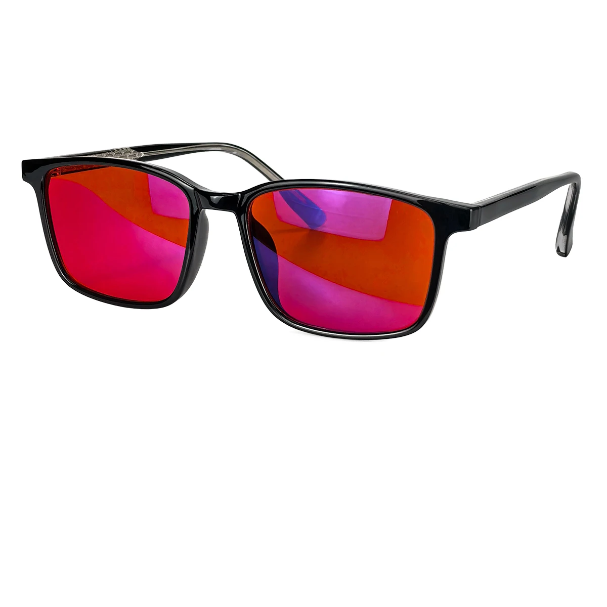 SHINU Lightweight TR90 Frame Blue Light Blocking Glasses, Red & Orange Lenses Relieve Eye Strain Help Better Sleep