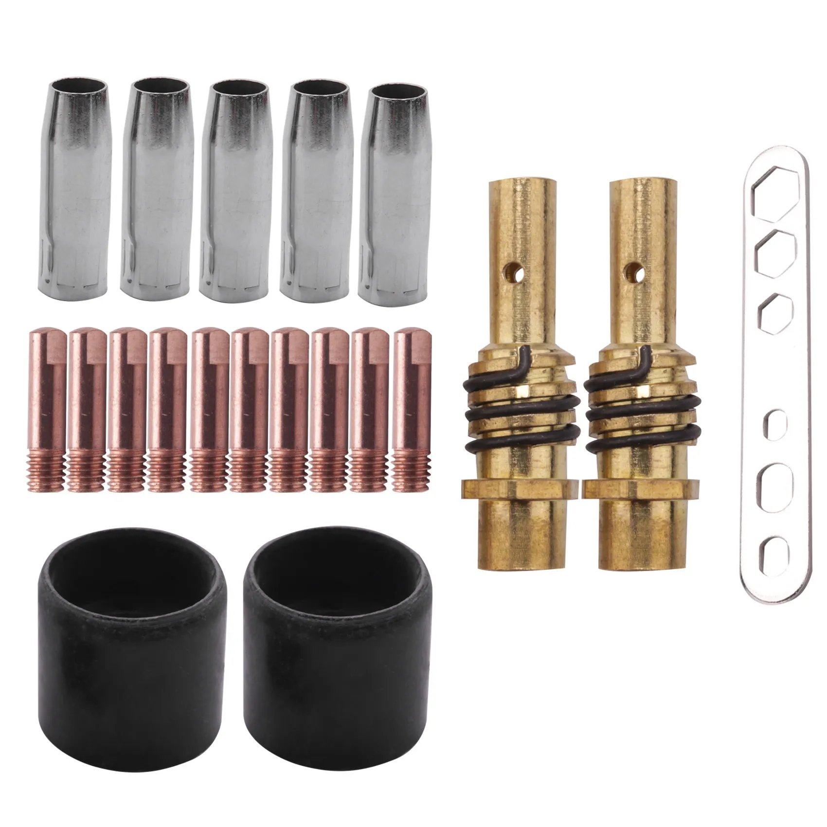 AB47-20Pcs الفوهات الاتصال نصائح أصحاب Mig لحام الاستهلاكية ملحق ل 15Ak Mb15 Mig Co2 شعلة لحام
