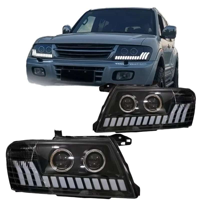 For Mitsubishi Pajero V73/75/77/ LED Headlights Dynamic Signal DRL Automotive Projector Lens 6000k New Condition Car Lights
