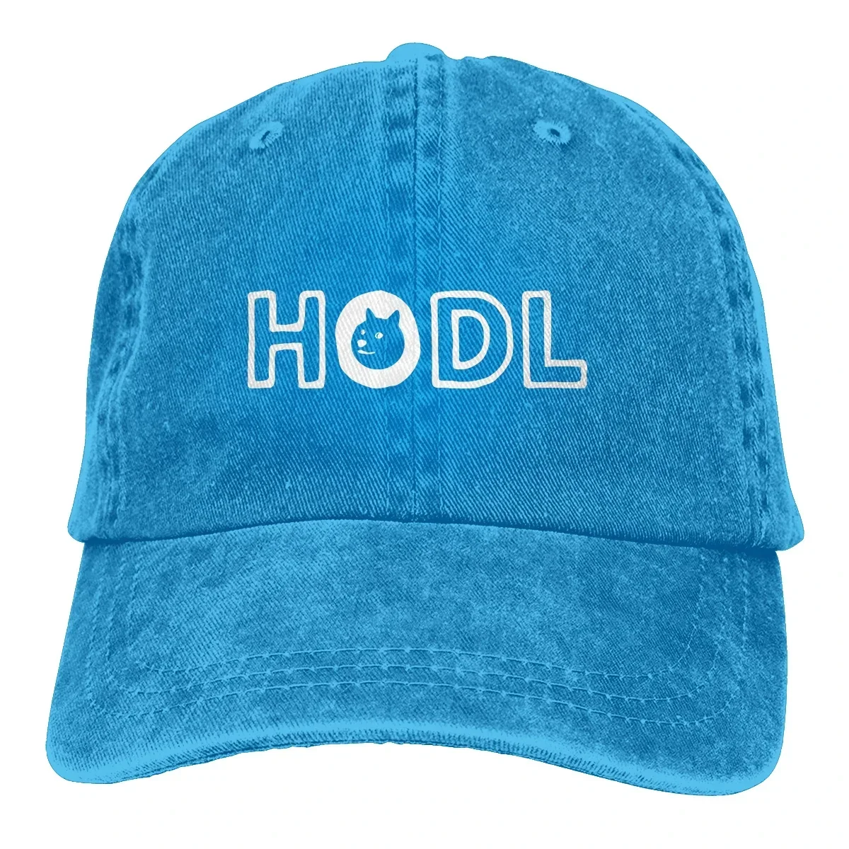 Doge Hodl White Baseball Cap Men Hats Women Visor Protection Snapback Dogecoin Cryptocurrency Miners Meme Caps