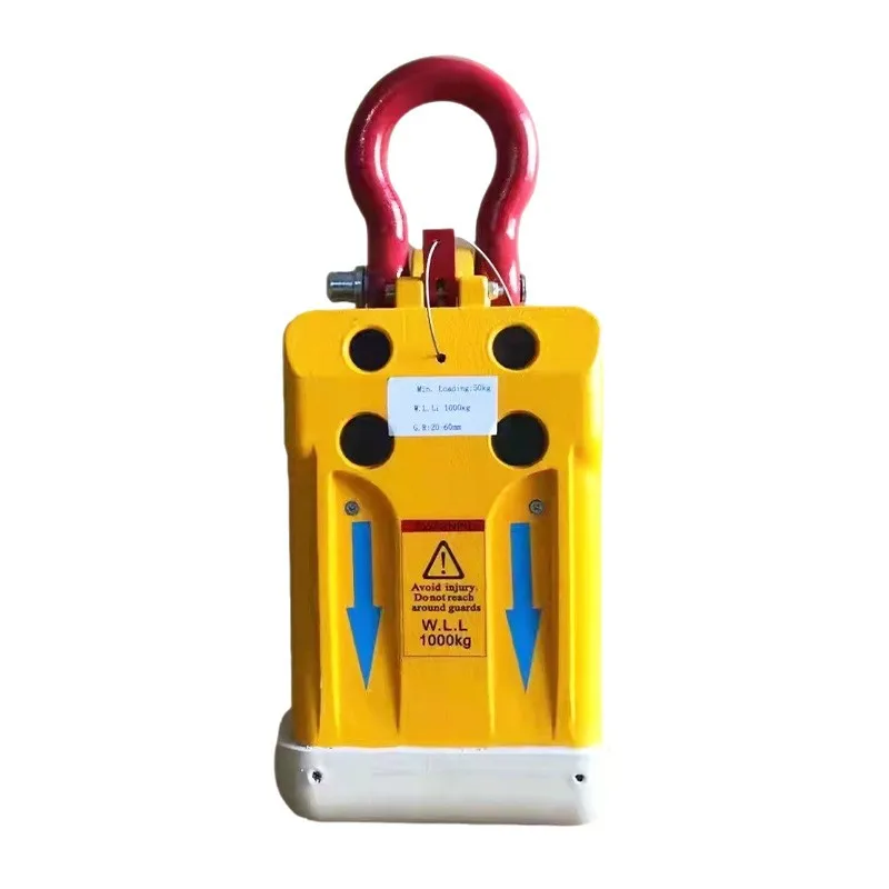 1000kg Marble Granite Lifting Clamp - 15-50mm/10-30mm Stone Slab Elevator with White Rubber Grip