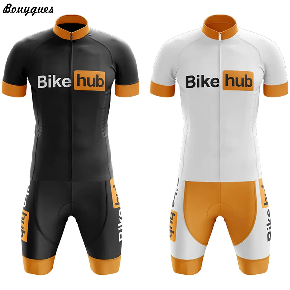 

Black and Whit Men Triathlon Short Sleeve Cycling Jersey Sets Maillot Ropa Ciclismo Outdoor sports Bicycle Clothing Bike Shirts
