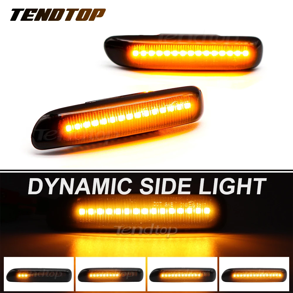 Side Marker Light Sequential Flashing LED Turn Signal Lamp Blinker For BMW 3 Series E46 Limo Coupe Compact Cabriolet Compact