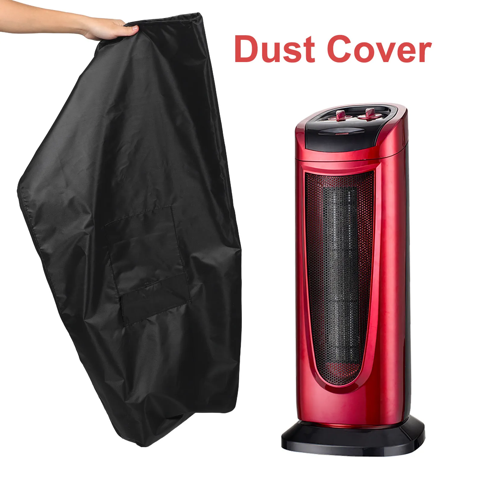 Patio Heater Cover 40.8 X 12.5 X 10 Waterproof Dustproof Oxford Cloth Zipper Storage Pocket Indoor Outdoor Heater Protector