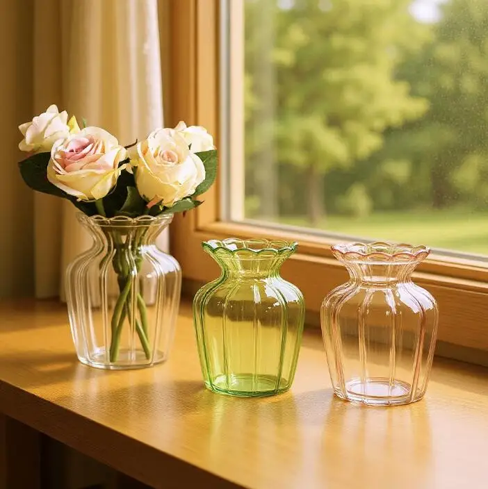 

glass vases mixed designs