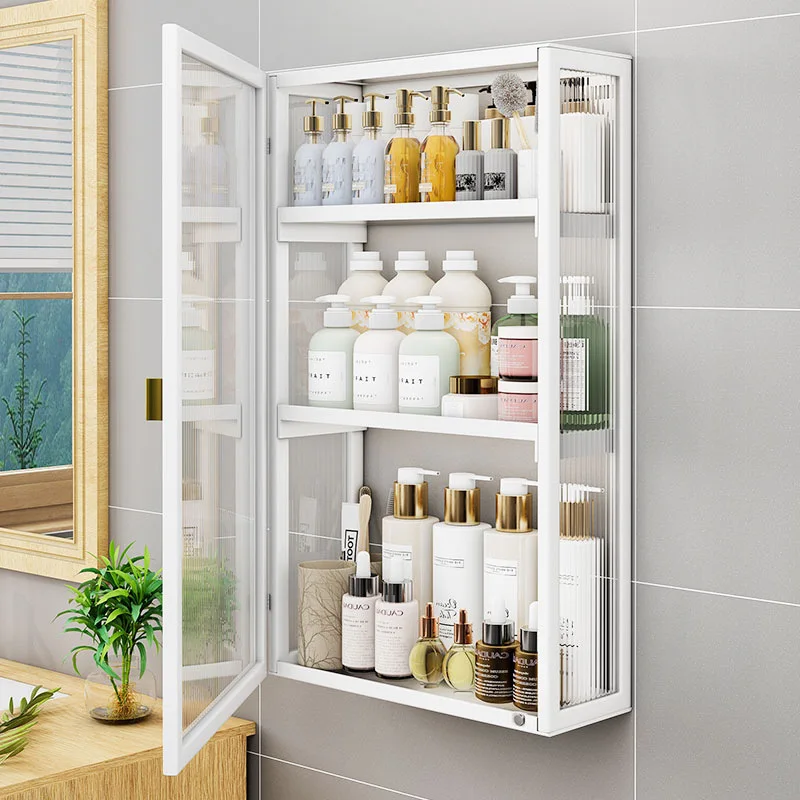 

Toilet storage cabinet No punching Wall waterproof storage cabinet Bathroom small wall cabinet Cosmetics wall rack
