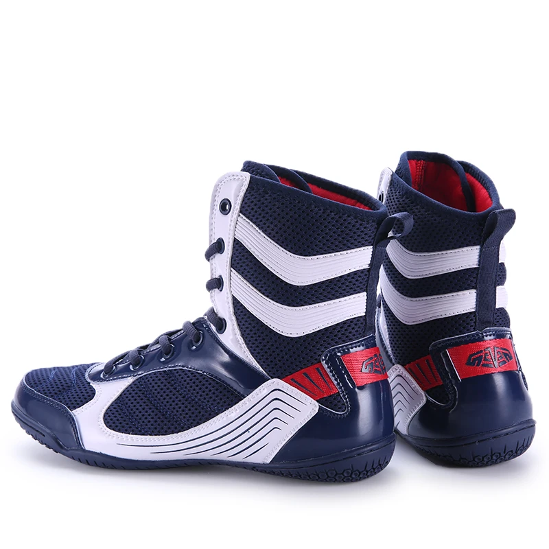 Zapatos de boxeo Zapatos de combate gratis Zapatos de lucha Entrenamiento Zapatos altos de Muay Thai Zapatos de kickboxing profesionales Zapatos de lucha