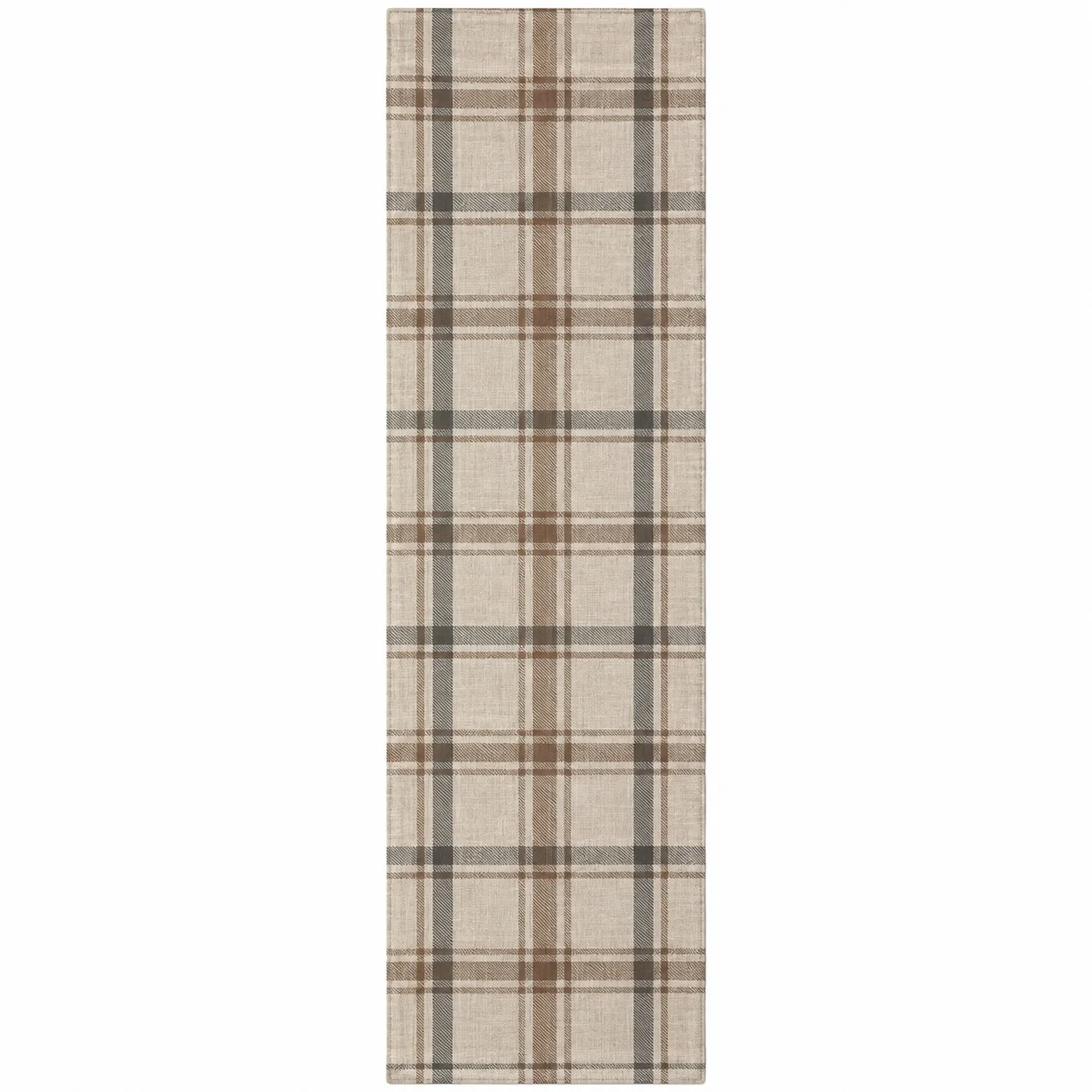 Vintage Plaid Table Runner Beige Checkered Pattern Farmhouse Dining Table Decor Rustic Home Kitchen Decoration Holiday Gift