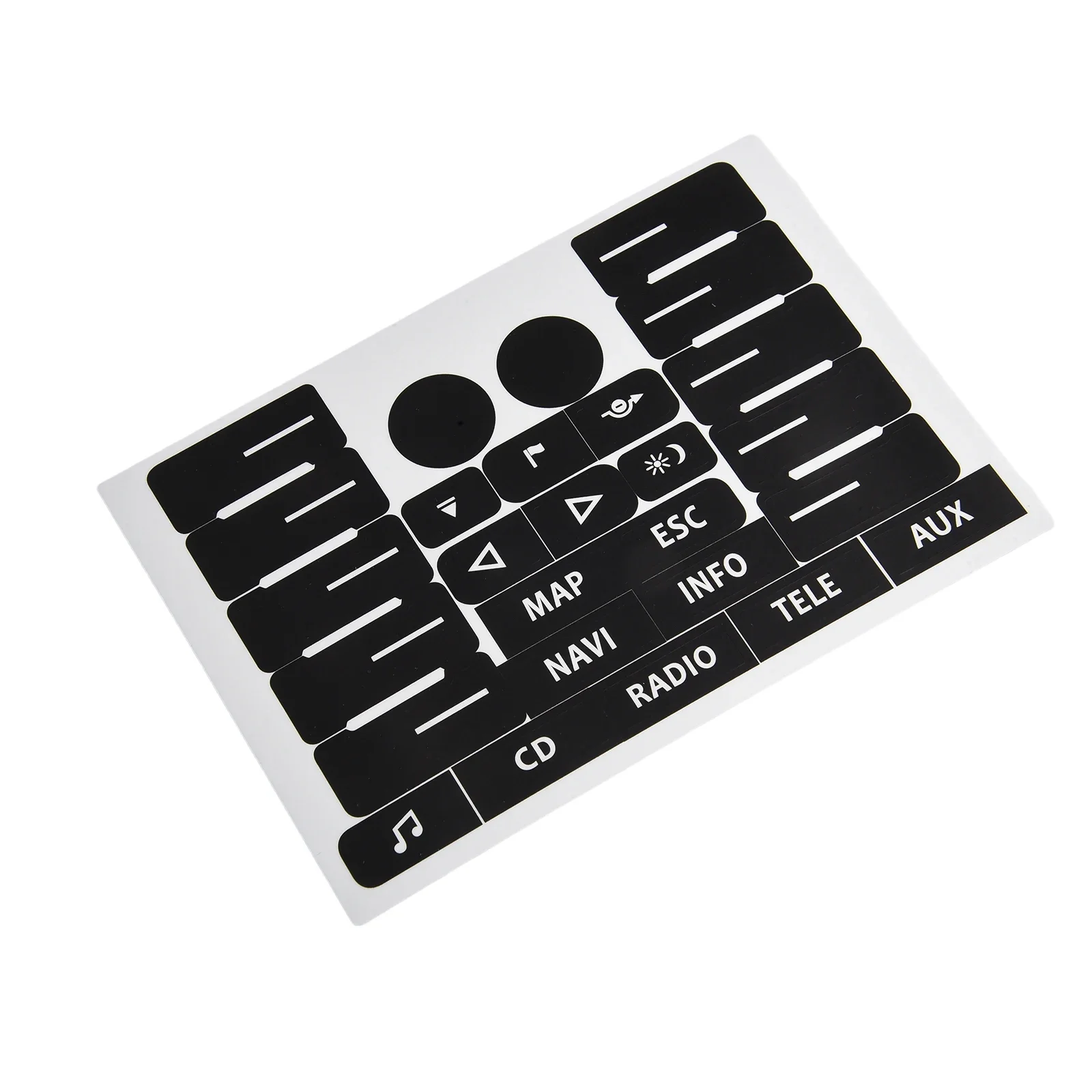 For TOUAREG 2004-2009 Radio And Navigation Control Button Repair Decal Sticker Set Vinyl Overlay For Interior Trim Restoration