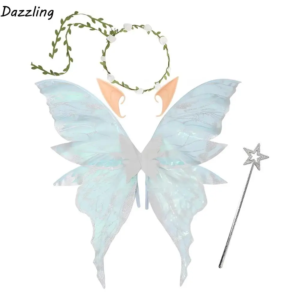 

Creative Fairy Butterfly Wings Fluttering Wings Sparkle Fairy Costume Wing Set Sparkling Colorful Dress Up Wings Set