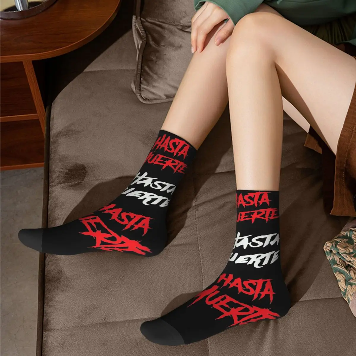 Hip-hop Women Men Real Hasta La Muerte Anuel Trap Reggaeton Theme Socks Anuel AA Accessories Print Socks Super Soft Best Gifts