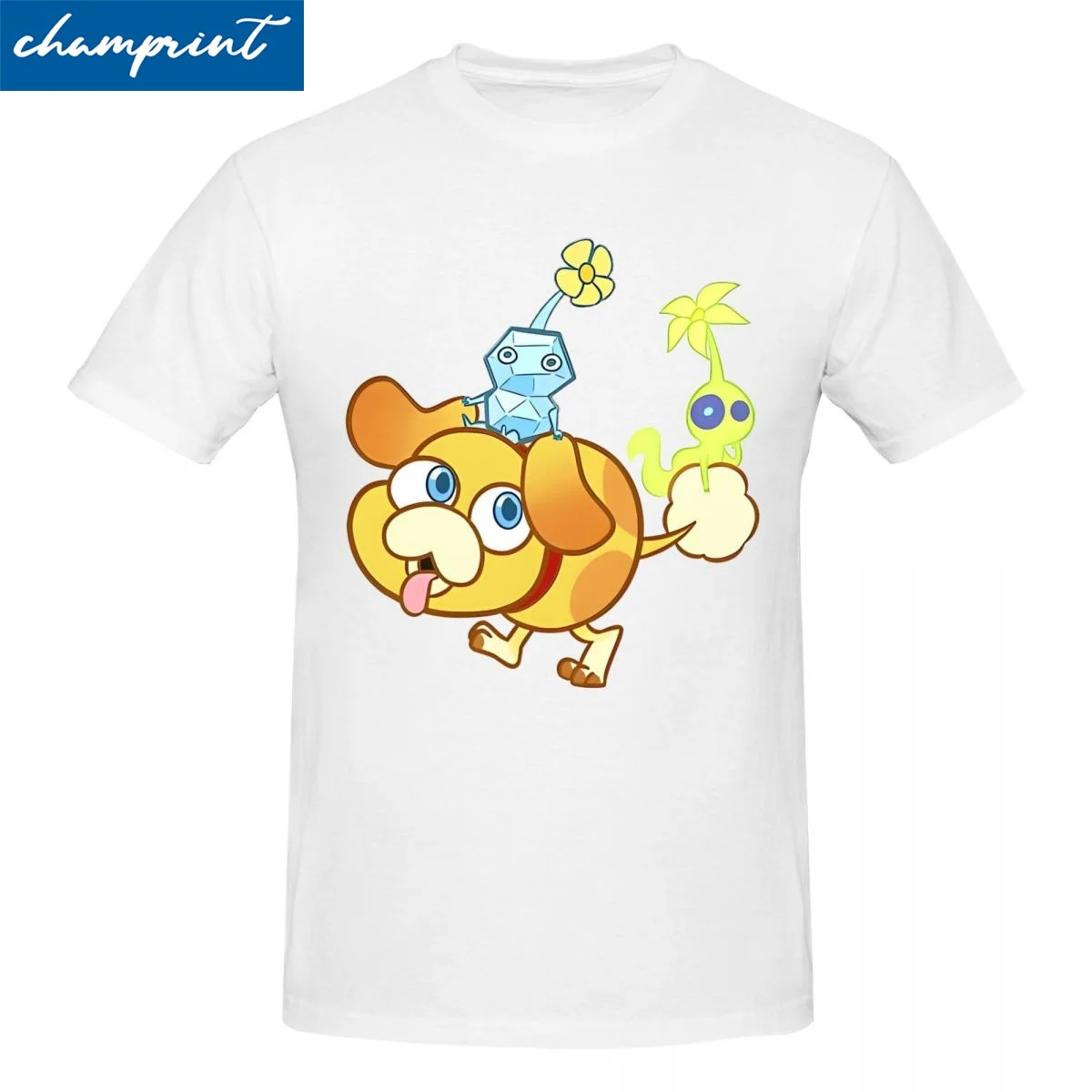 Print Oatchi - Pikmin T-Shirt For Men Women Cotton Short Sleeve Funny O-neck Summer TopsTops