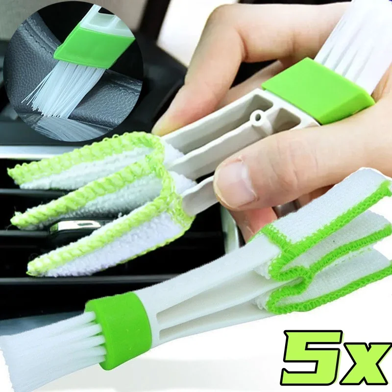 Cepillo de microfibra para ventilación de aire acondicionado de coche, limpiador de rejilla de coche, detalle automático, persianas, plumero, cepillo de limpieza, accesorios interiores