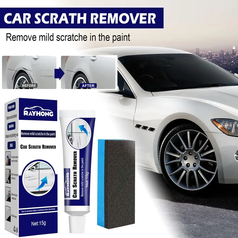 

Auto Scratch Remover Polisher With Sponge Auto Polish Fast Repairing Deep Scratches Paint Restore Scratch Remover For All C H5F1