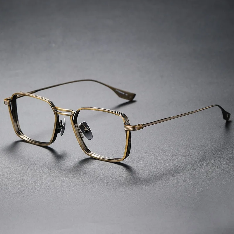 

Top Grade Prescription Titanium Men Glasses Frames Dlx125 Handmade for Women Retro Square Myopia Optical Brand Design Eyeglasses