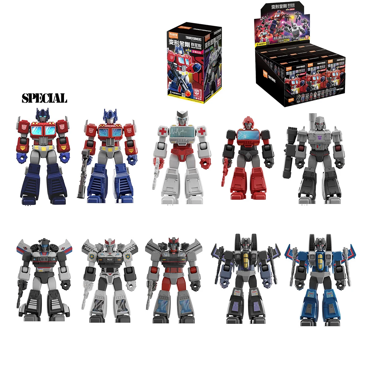 Transformation Transform Animation Movie Comics Peripheral Toys Optomus Prime Q-Version Movable Model Figure Collection Vol.123