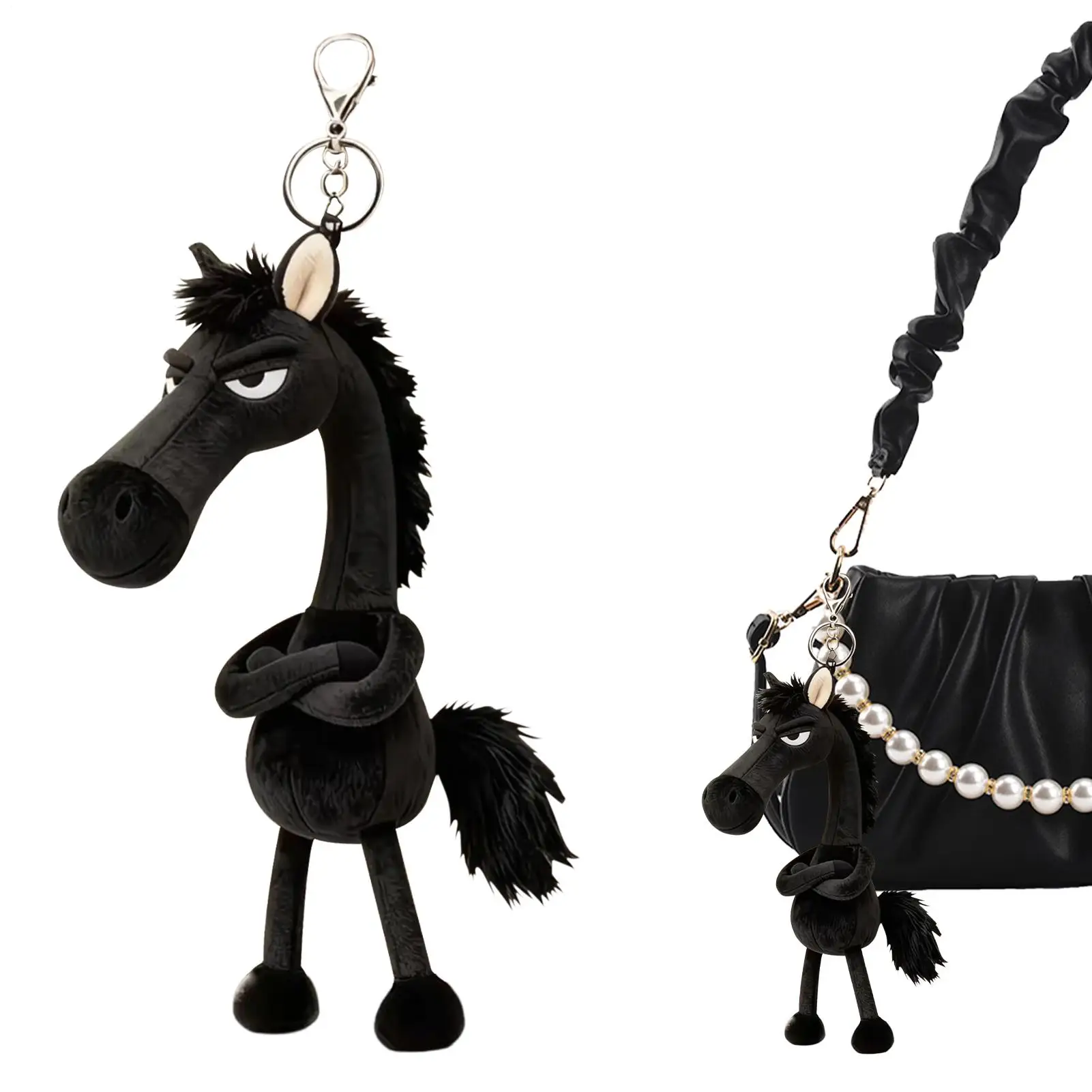 سلسلة مفاتيح حصان 2026 قلادة تزيين قطيفة لطيفة سنة الحصان محفظة سحر لحقيبة الظهر صديقها صديق فتاة النساء سيارة #1