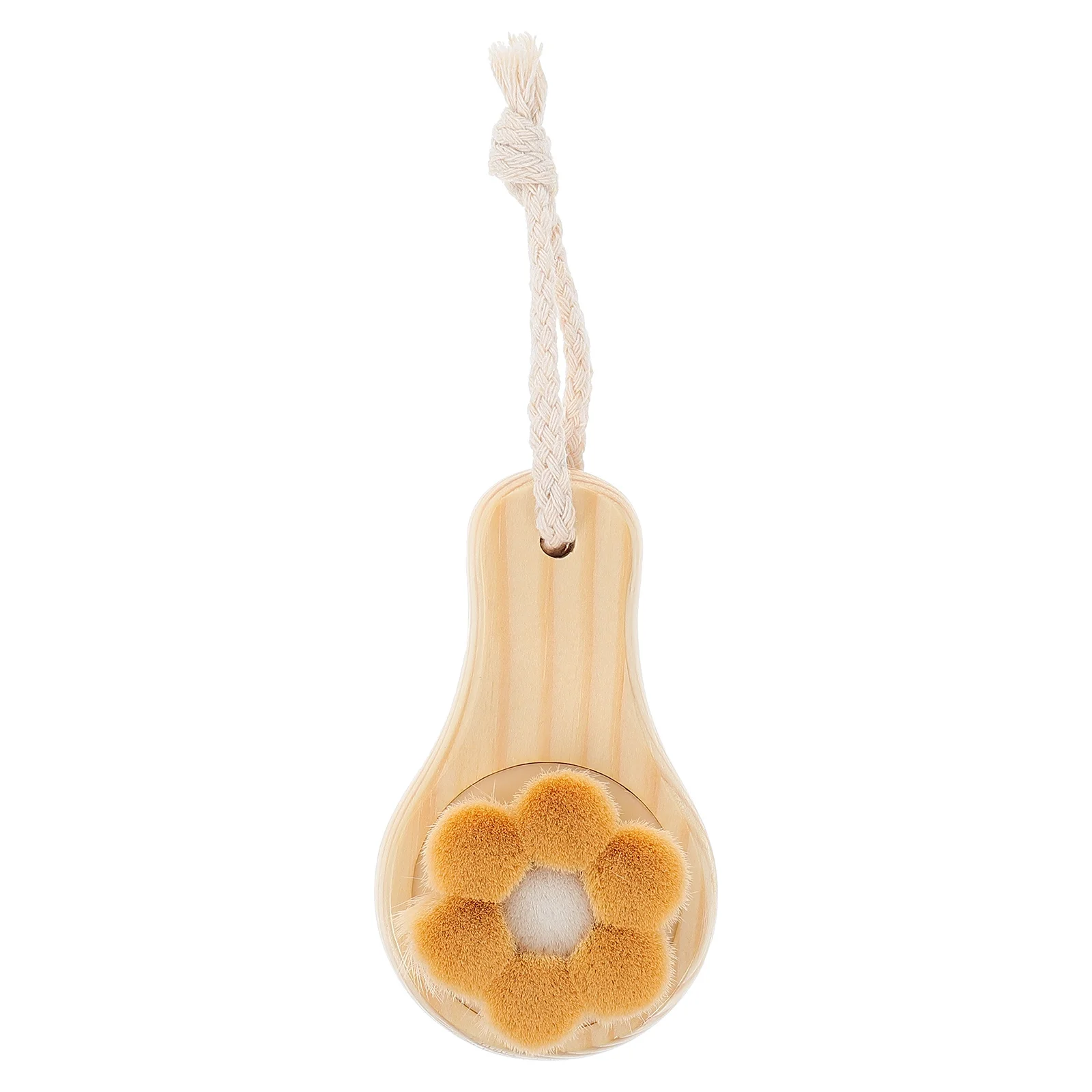 

Facial Cleansing Brush Floral Style Skin-Friendly Face Scrubber Deep Pore Cleaning Makeup Removal Wooden Exfoliating Brush